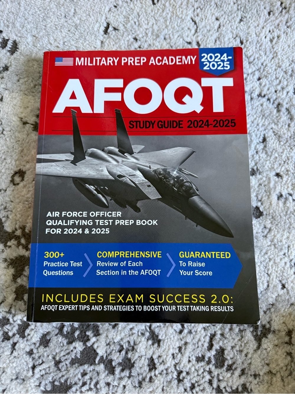 AFOQT Study Guide 2024-2025 - Red, Black & Gray Cover